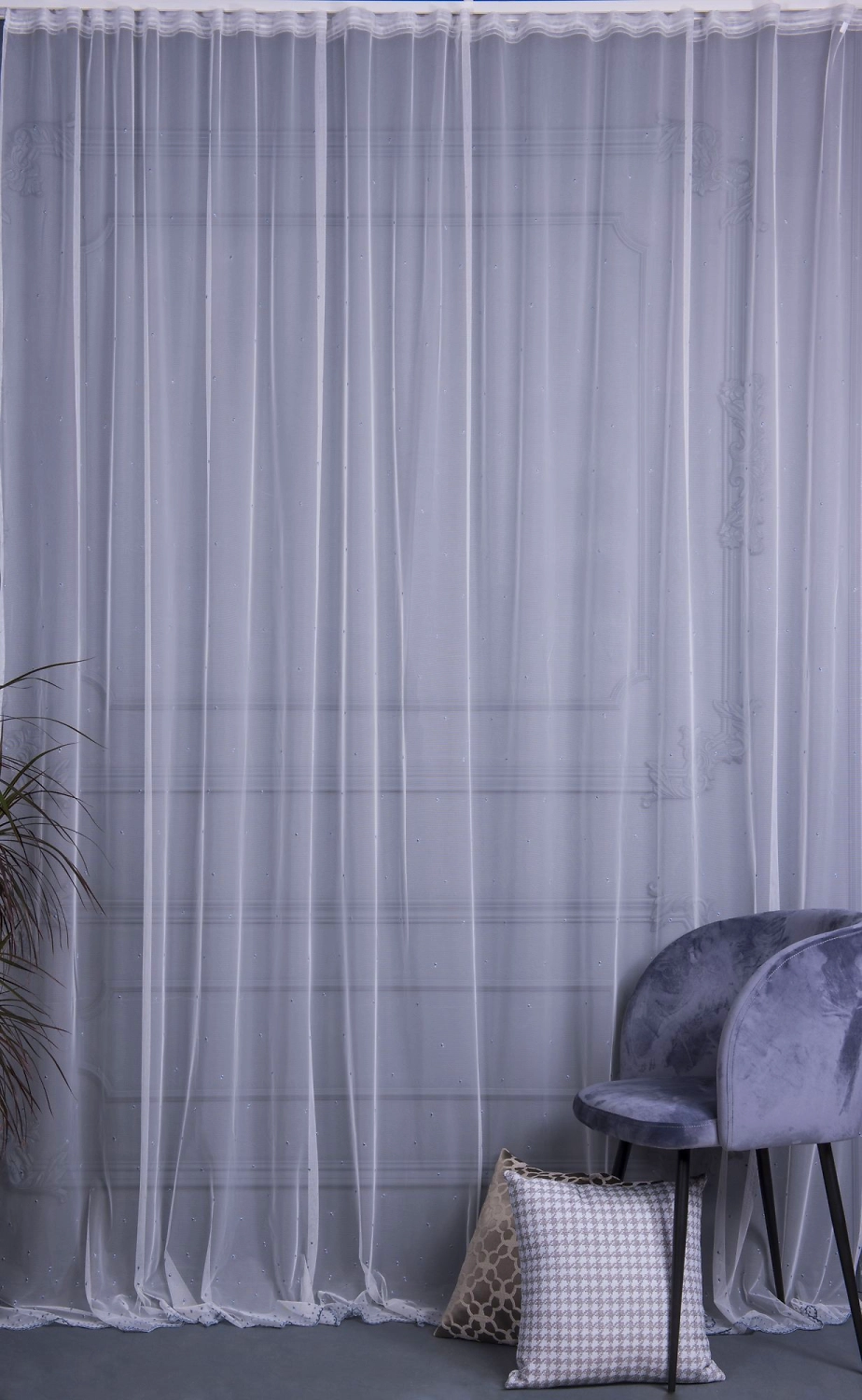 Штора тюлевая MIAMOZA голубая