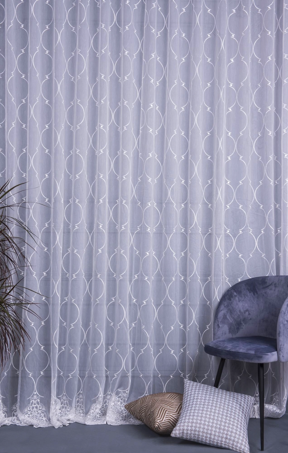 Штора тюлевая MIAMOZA белая 04