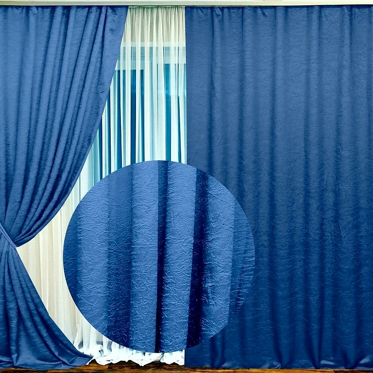 Штора Belezza Тергалет 135х260 см 2 шт синяя