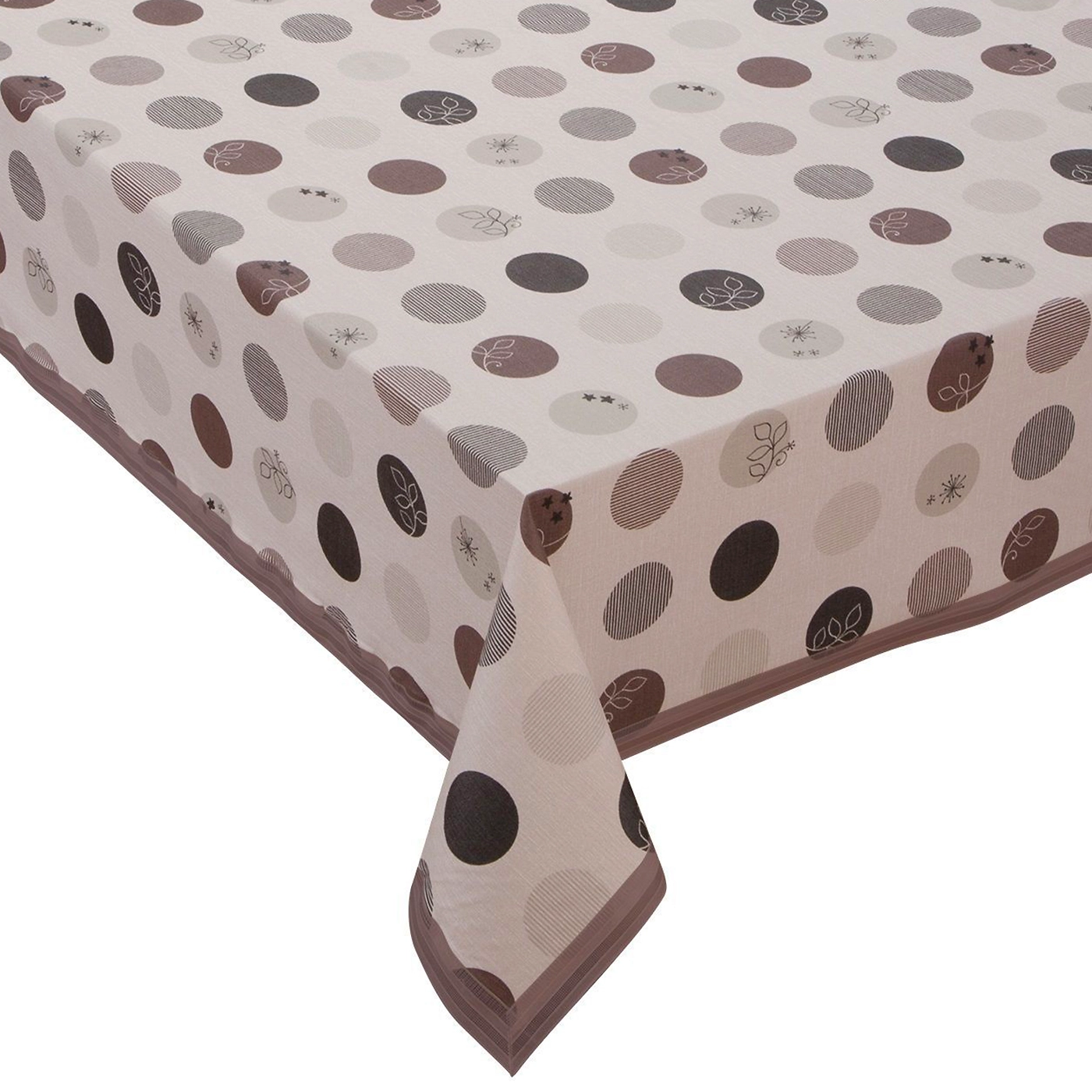 Скатерть MEIWA FB-221 коричневая ПВХ 122х152 см