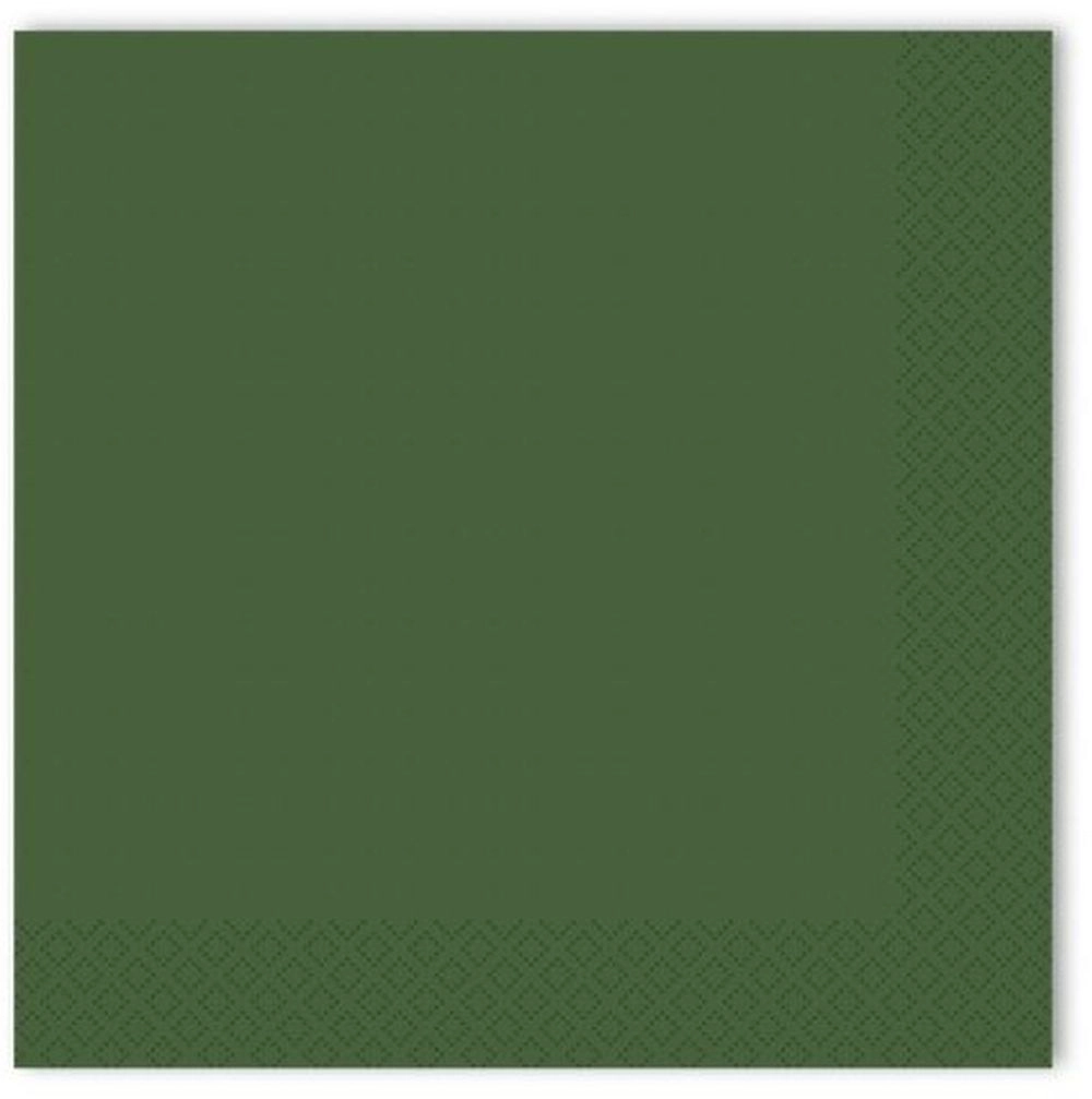 Салфетки бумажные зеленый 2 слоя 33х33 см