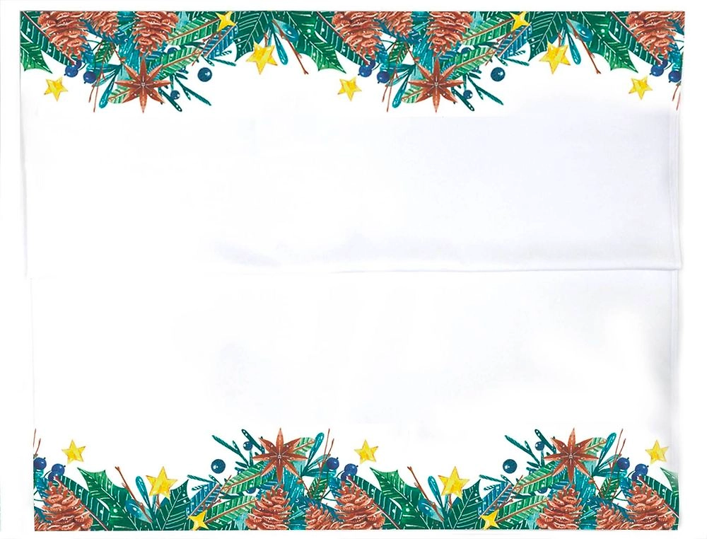 Скатерть новогодняя шишки габардин 150х200 см