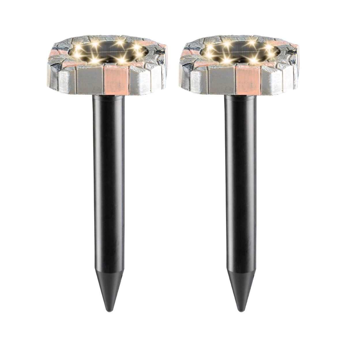 Набор ультразвуковых отпугивателей кротов Rexant с садовым фонариком