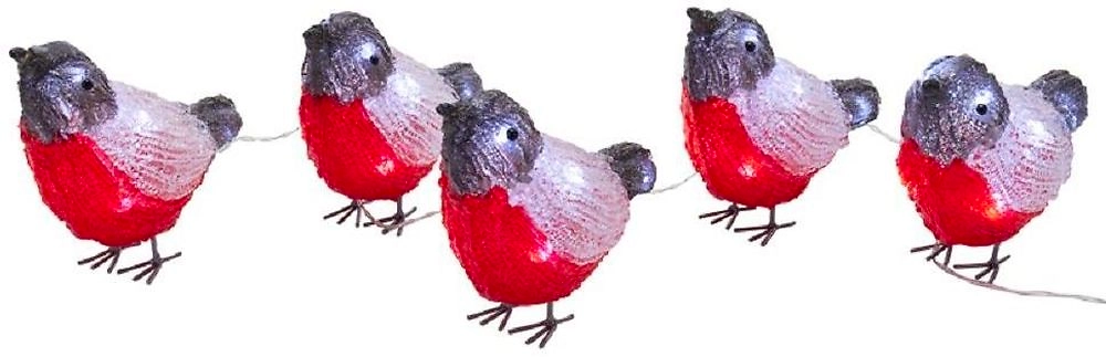 Световая фигура Снегири акриловая Neon-Night 16х9х13 см