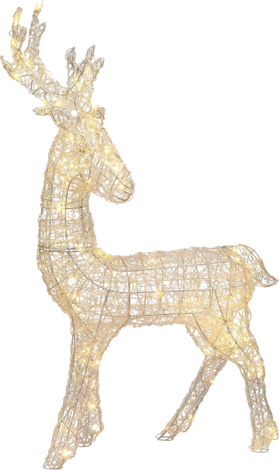 Световая фигура Олень 100 LED IP44 124 см белый мерцающий