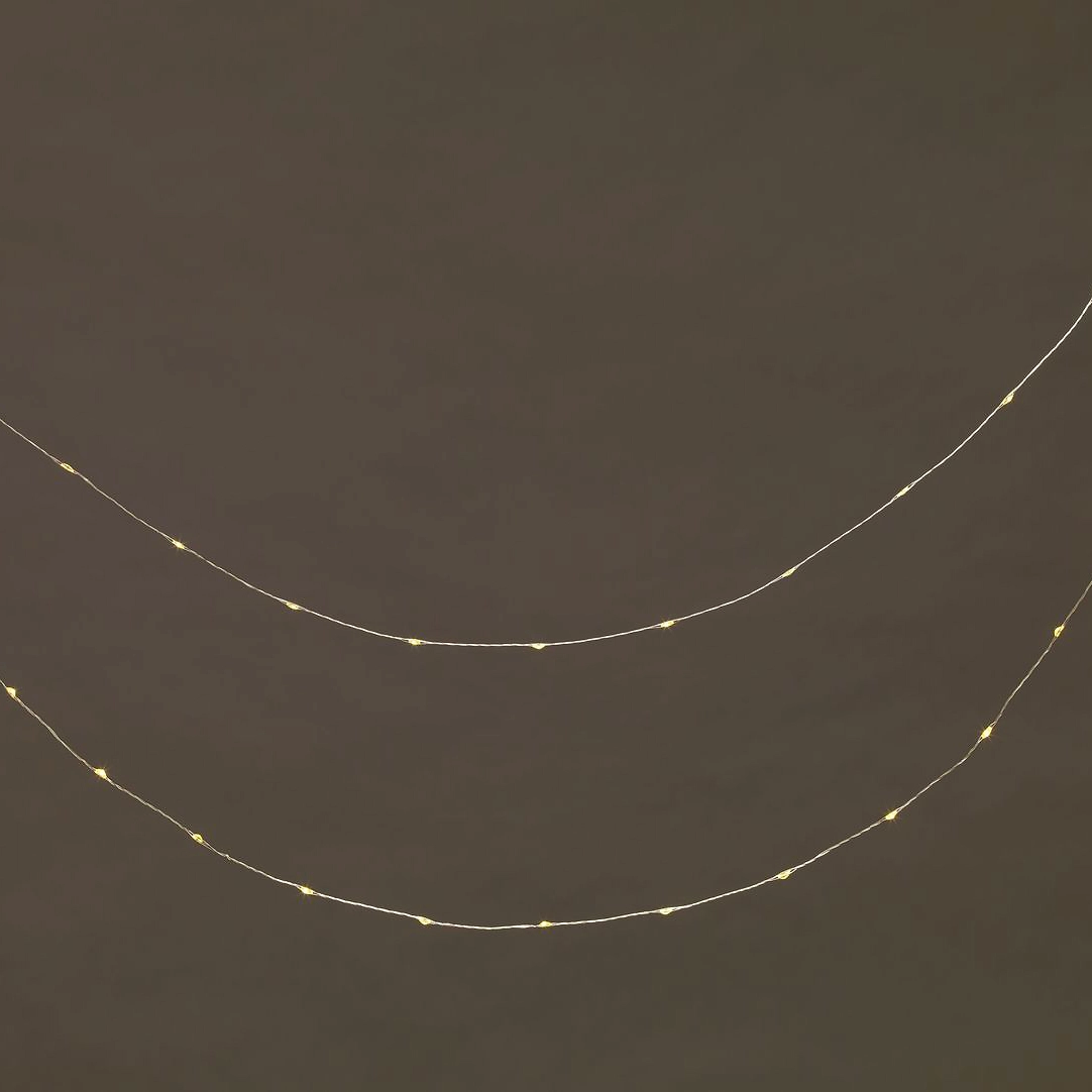 Гирлянда нить 160 LED теплый белый 8 м