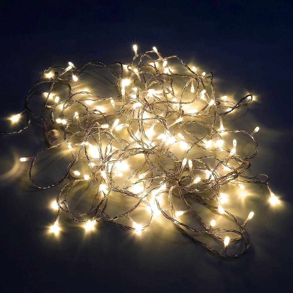 Гирлянда нить SH LIGHTS 120 LED теплый белый 12 м LD120-WW-E