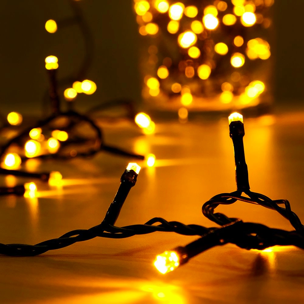 Гирлянда нить SH LIGHTS 120 LED теплый белый 12 м DCB-LD120WW-E-C-31V