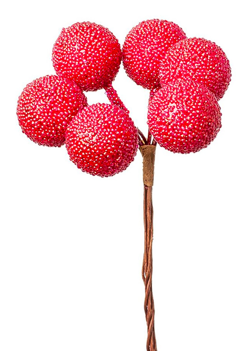 Набор красных шариков на вставке 10x10x10 cм