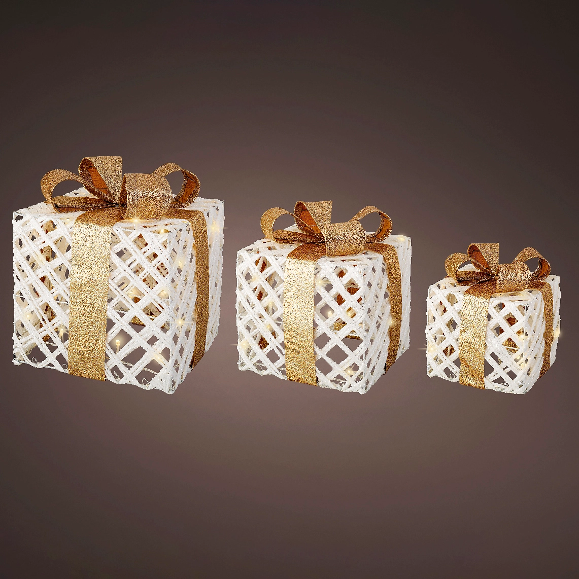Подарок 65 LED тепл белый 3 шт 25х28х65 см