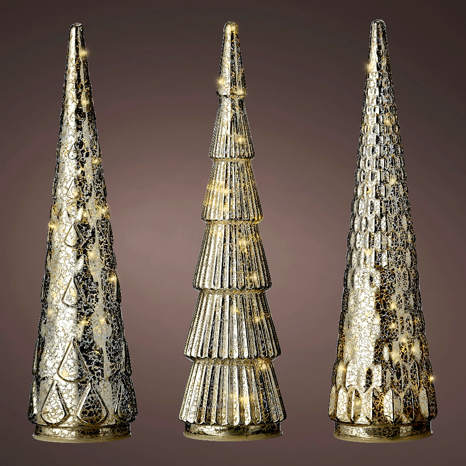 Украшение елка 15 LED серебро 35 см