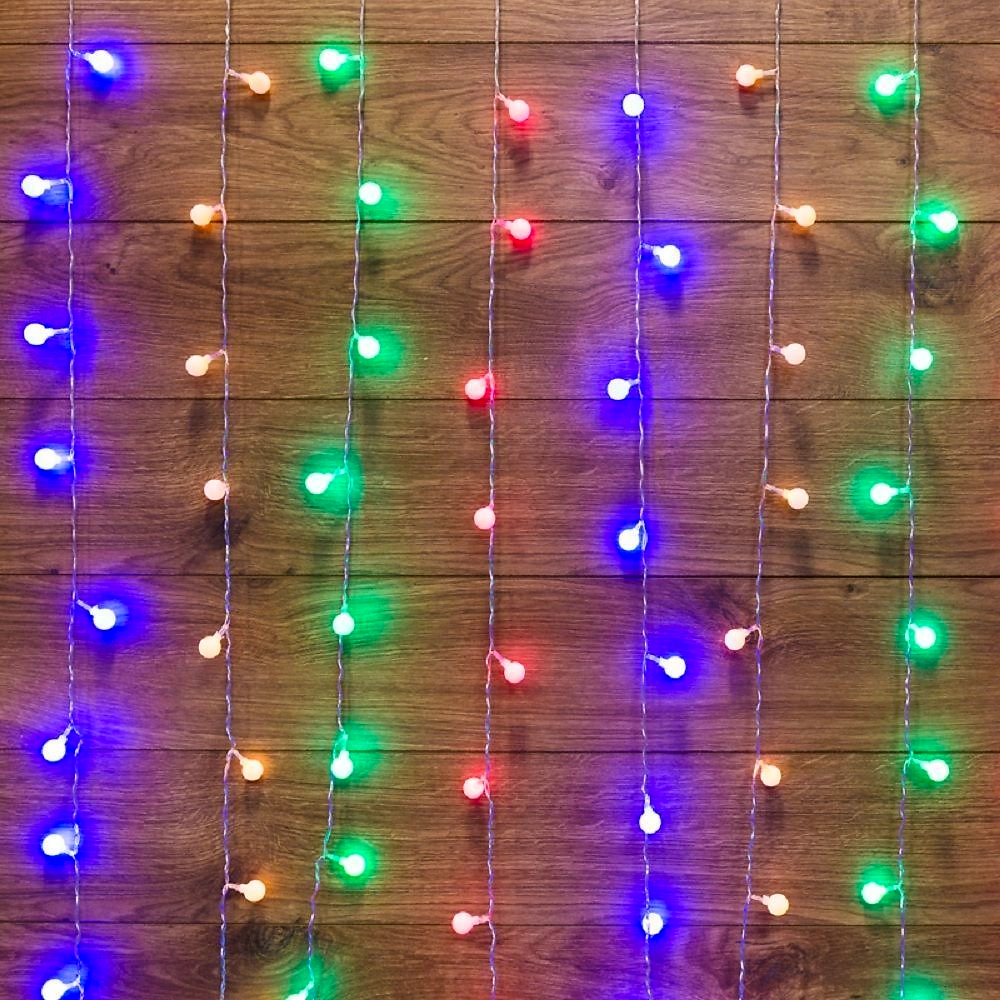 Гирлянда дождь Neon-Night многоцветный 1,5х1,5 м