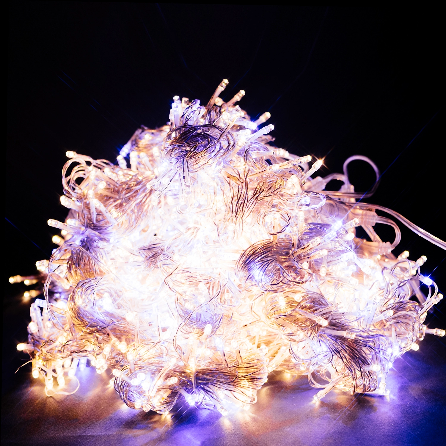 Гирлянда занавес B&H белый/синий