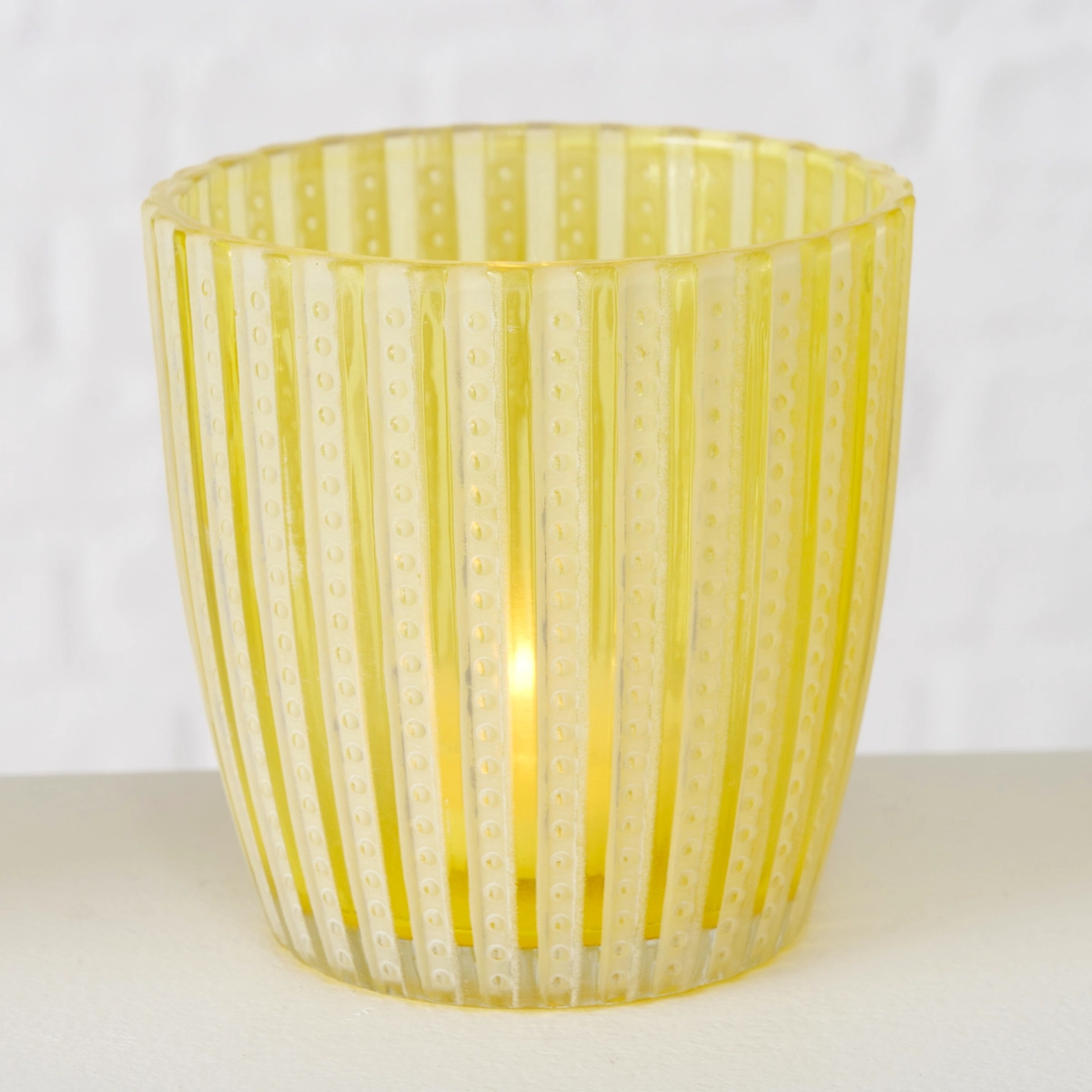 Подсвечник стеклянный Patty желтый 7 см