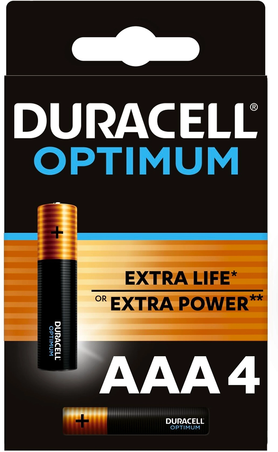 Батарейки щелочные DURACELL OPTIMUM AАA 4 шт