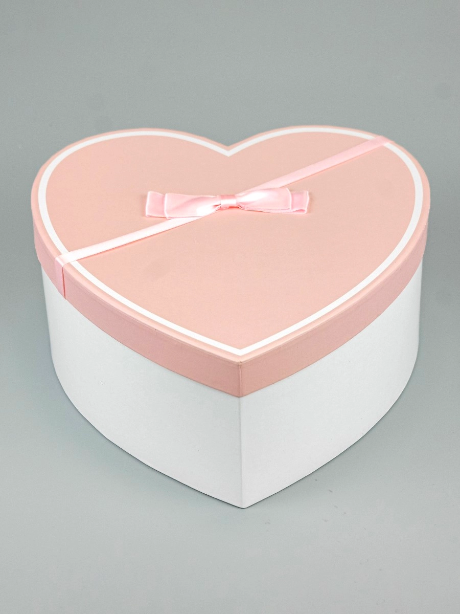 Коробка сердце розовый 21 см