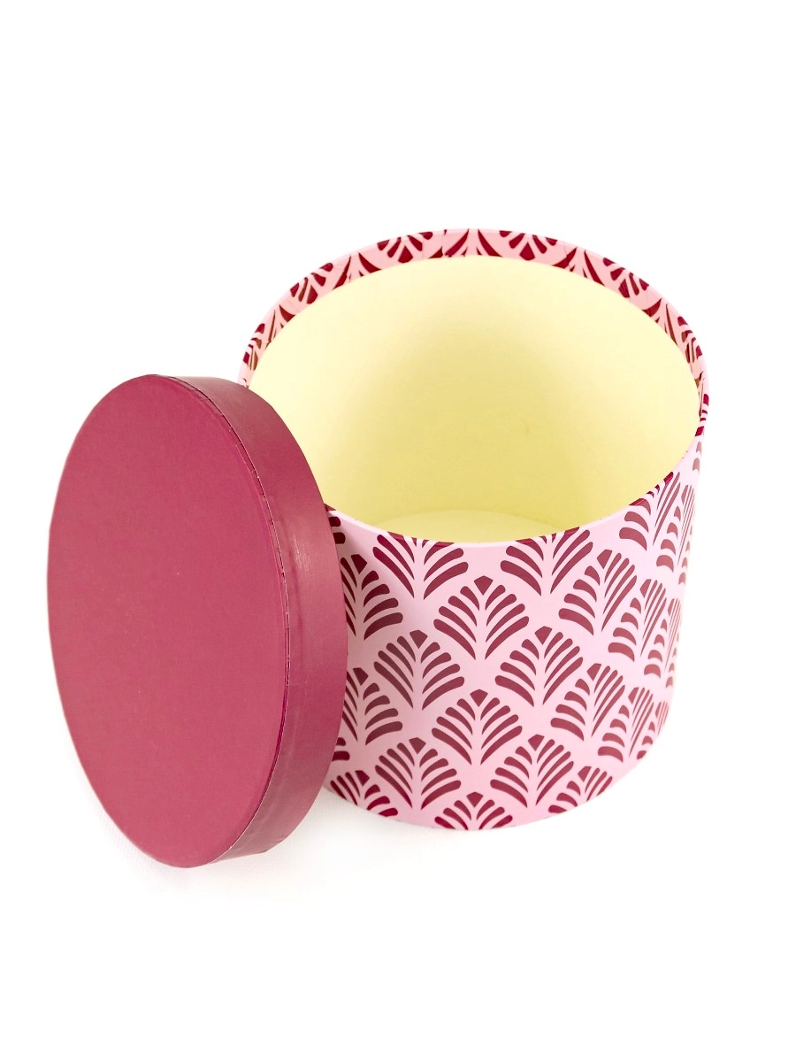 Коробка круглая бордовый 21 см