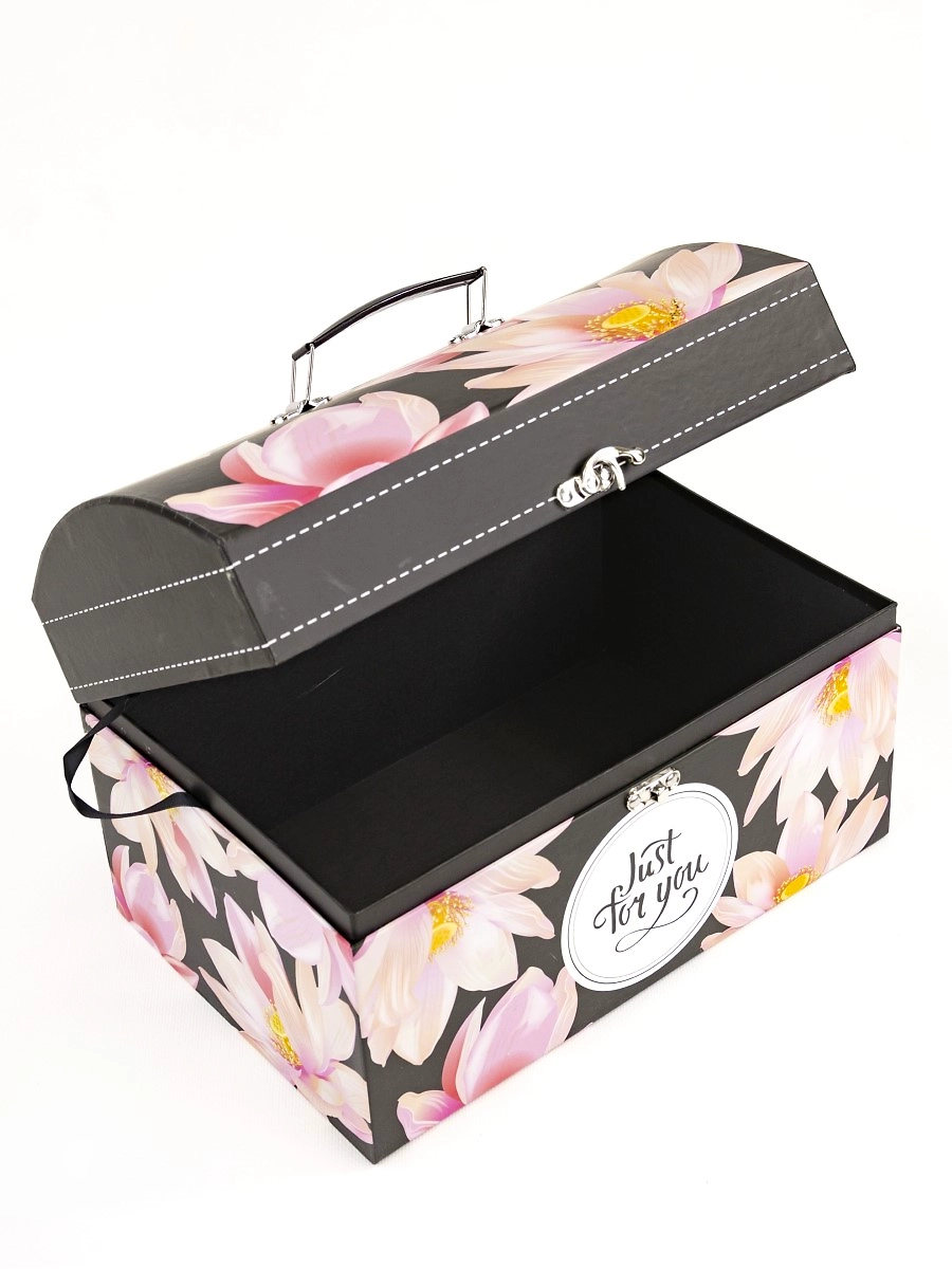 Коробка сердце черный 14 см