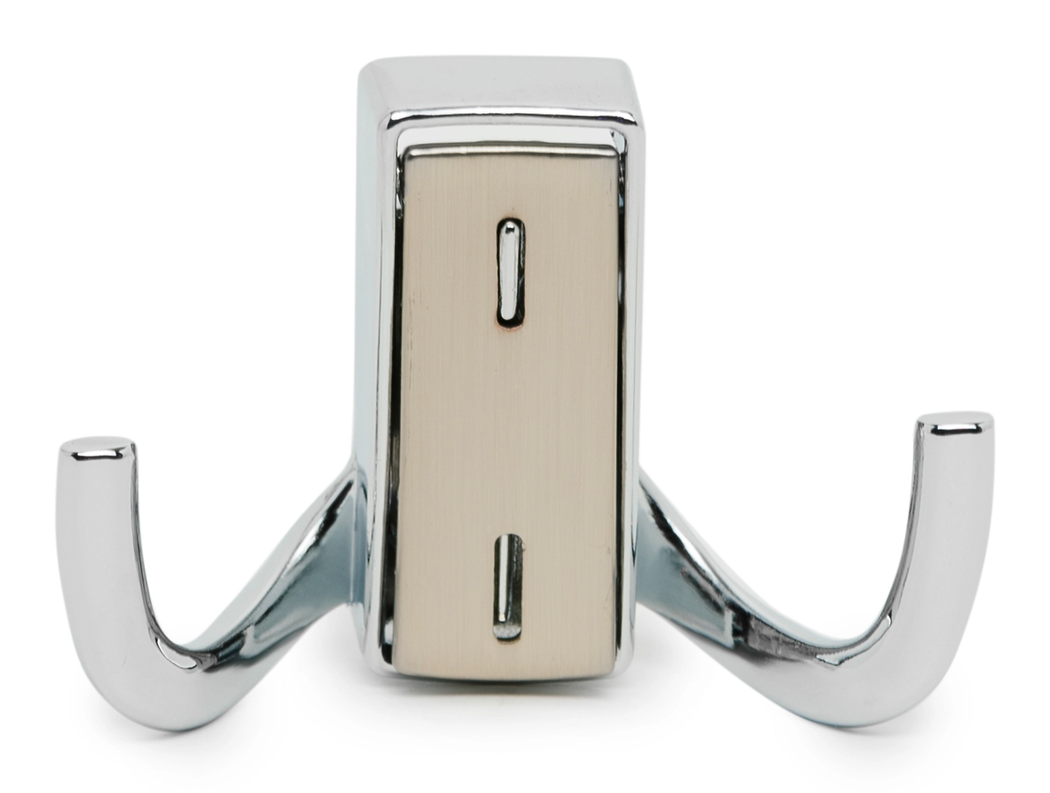 Крючок мебельный JET 397 двухрожковый замак хром браш.никель