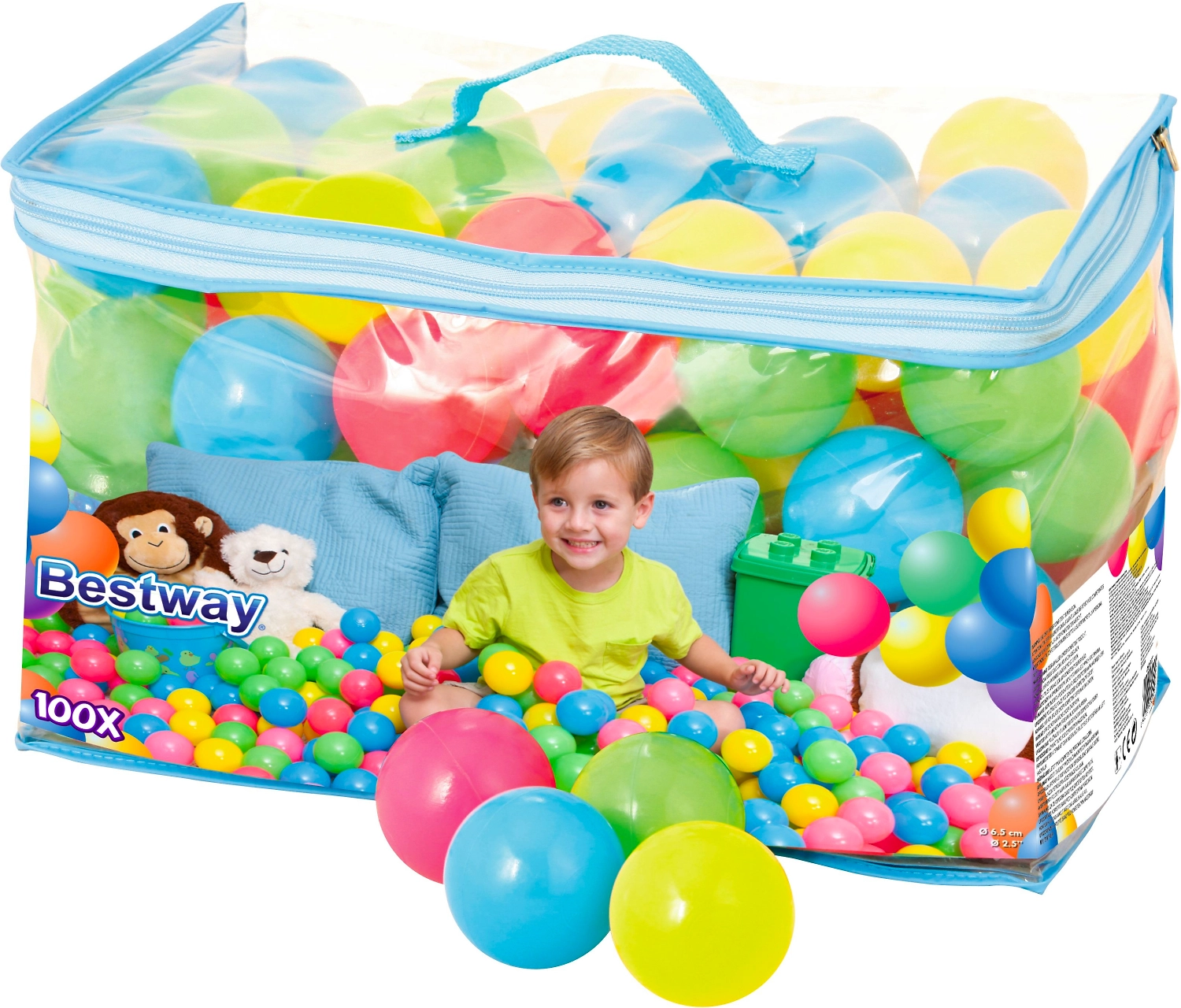 Набор мячей для бассейна Bestway 6,5 см 100 шт