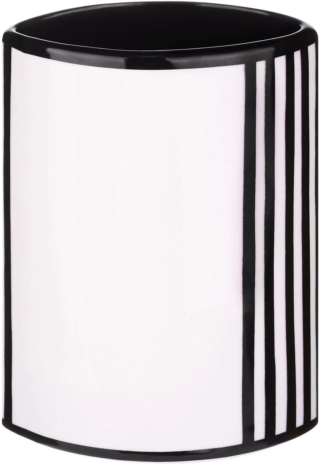 Стакан для зубных щеток Grafica белый/черный