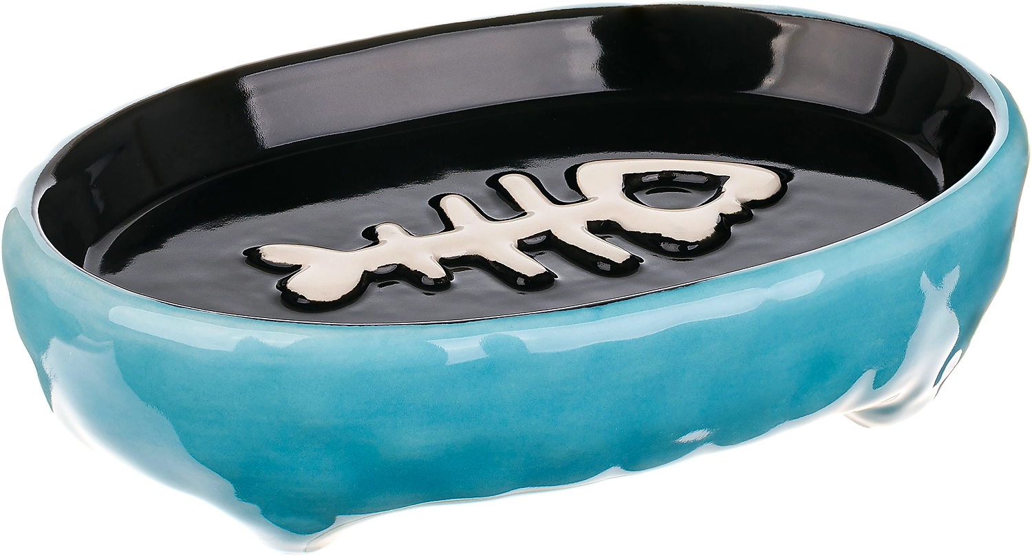 Мыльница MOROSHKA Irony бирюзовый/черный