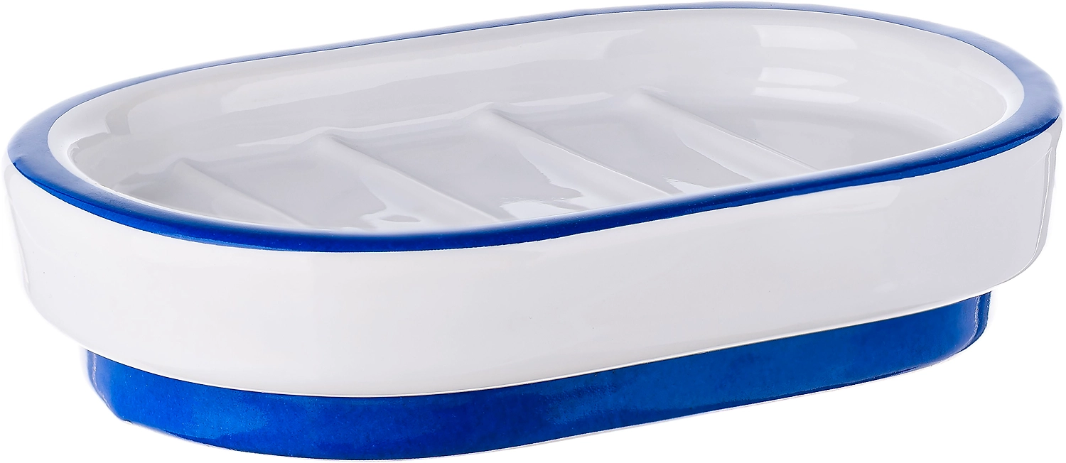 Мыльница MOROSHKA Memphis белый/синий