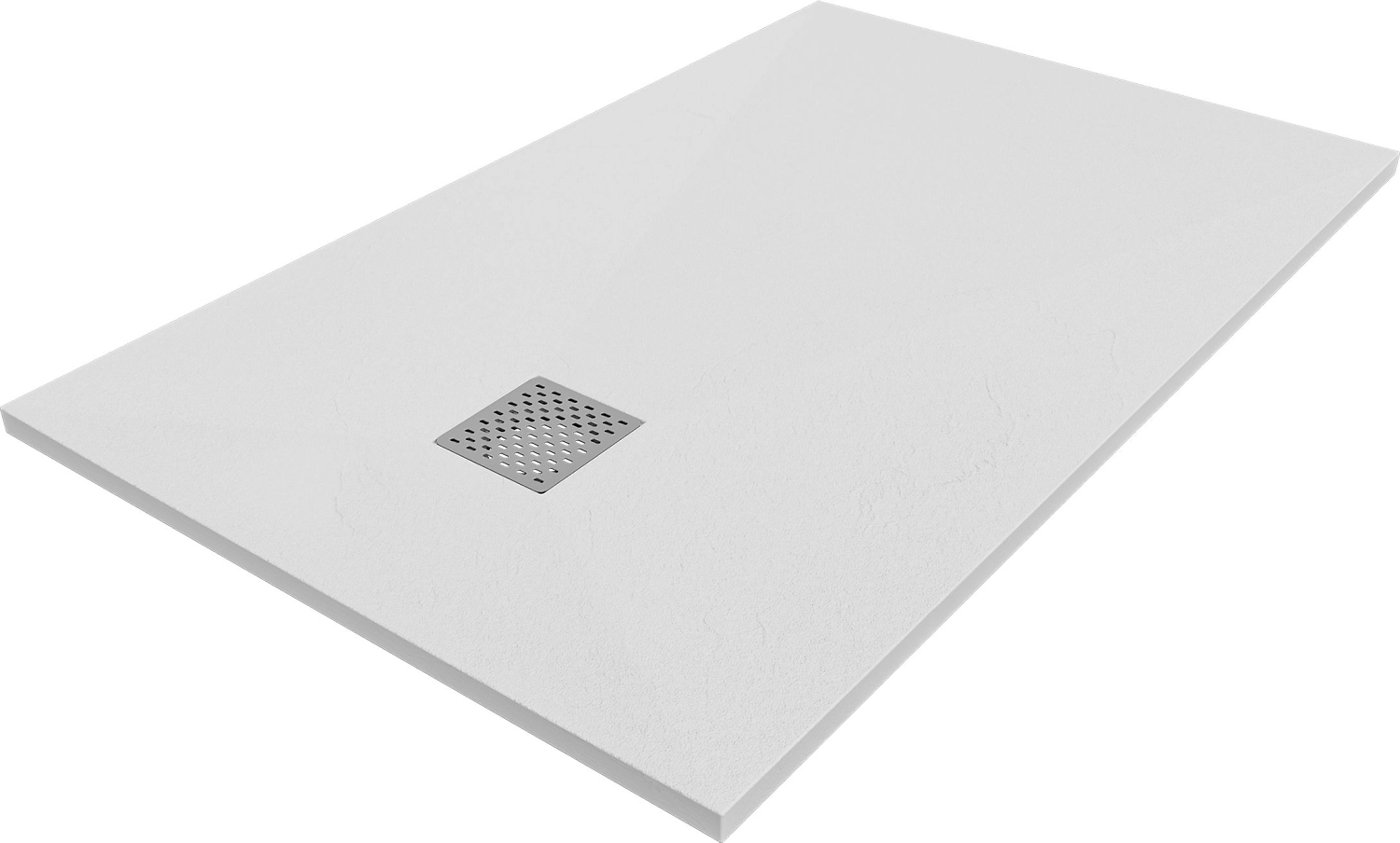 Душевой поддон AQUARIUS белый с бортиком из литьевого мрамора 120х80 см