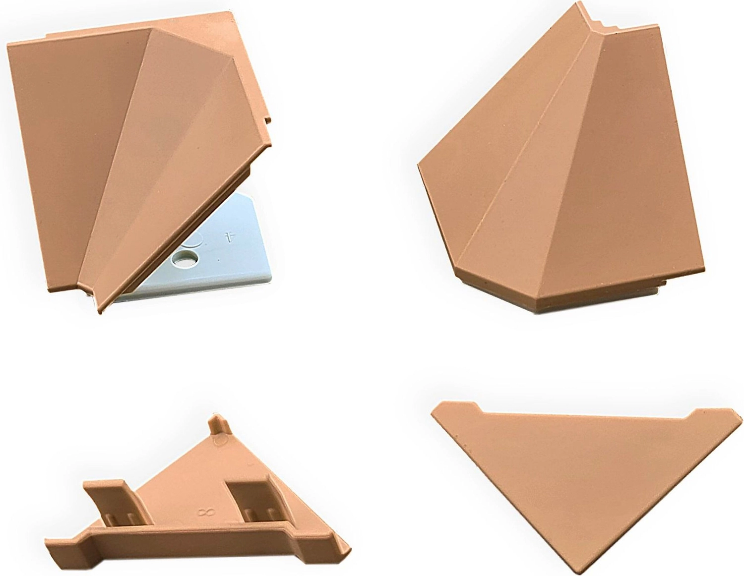 Комплект заглушек для плинтуса коричневый 4 шт