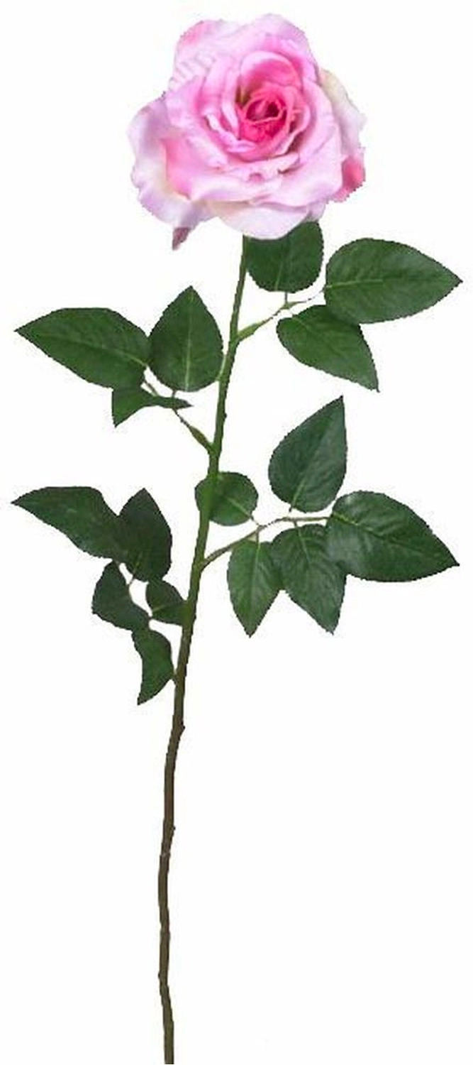 Искусственный цветок Роза светло-розовая 75 см