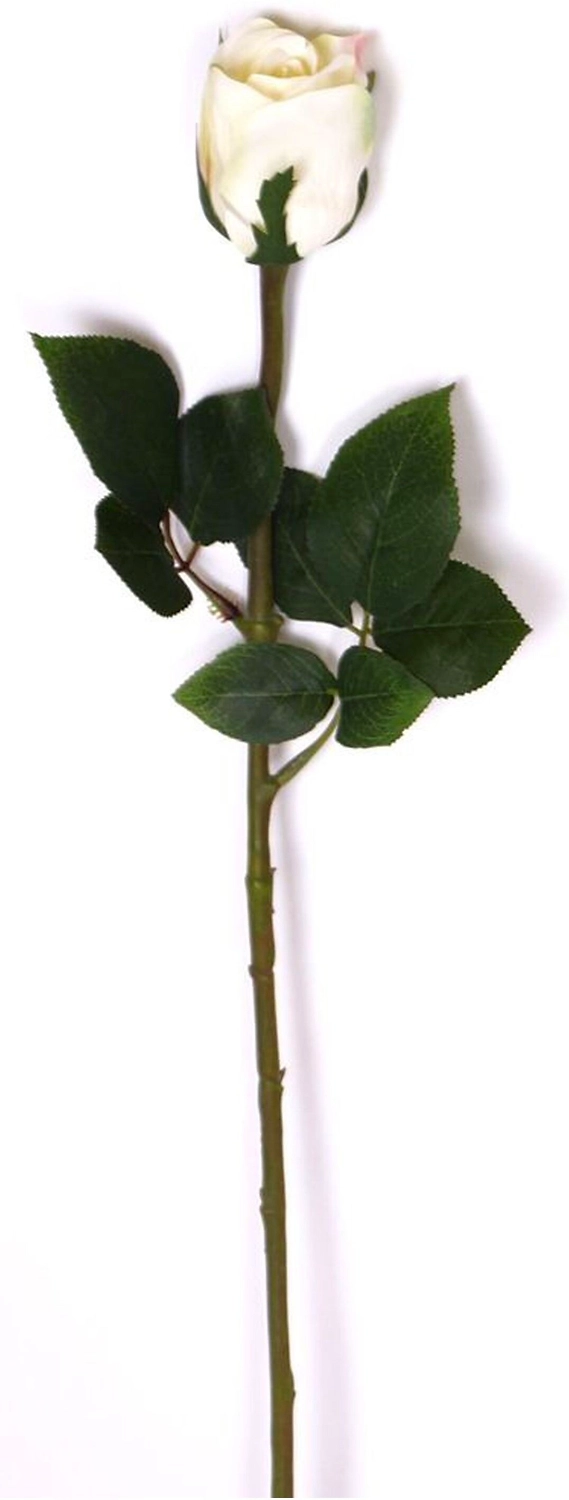 Искусственный цветок Роза кремово-зеленая 56 см