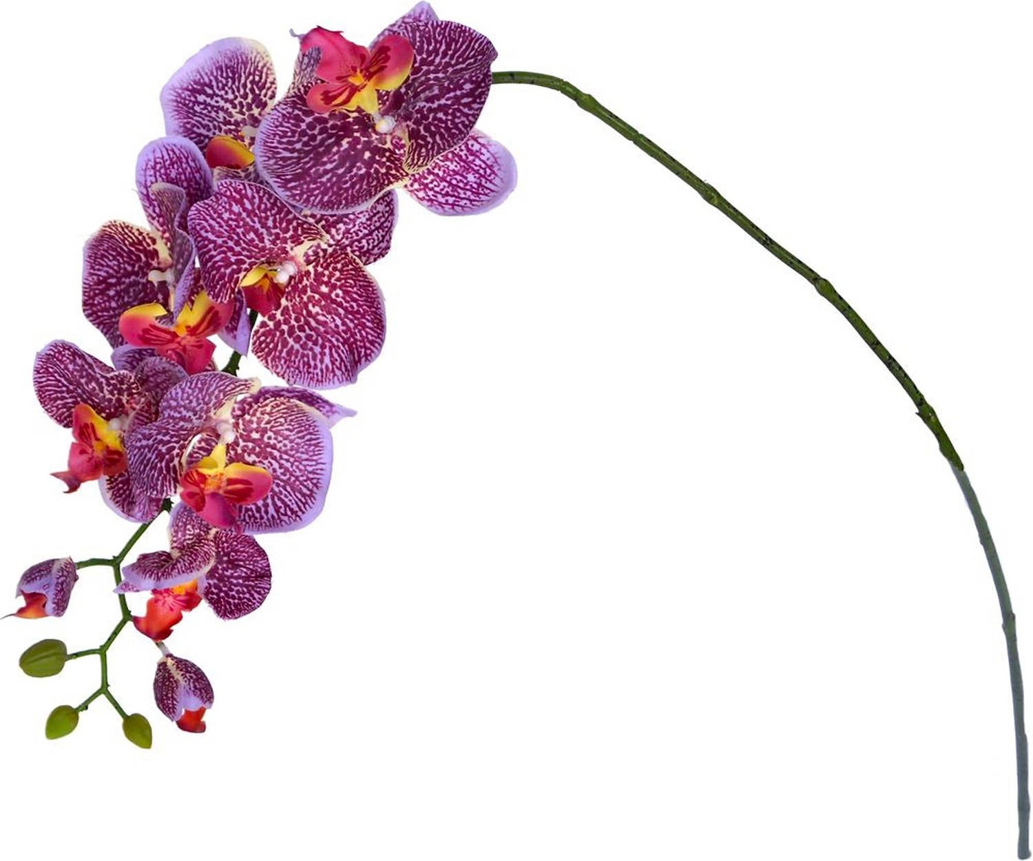 Искусственный цветок Орхидея фиолетовая 105 см