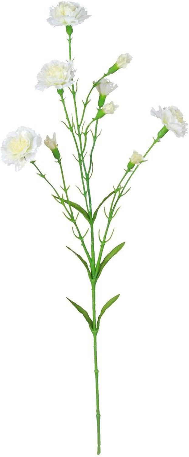 Искусственный цветок Гвоздика кремовая 70 см