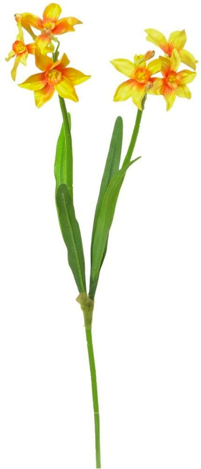 Искусственный цветок Нарцисс оранжевый 62 см