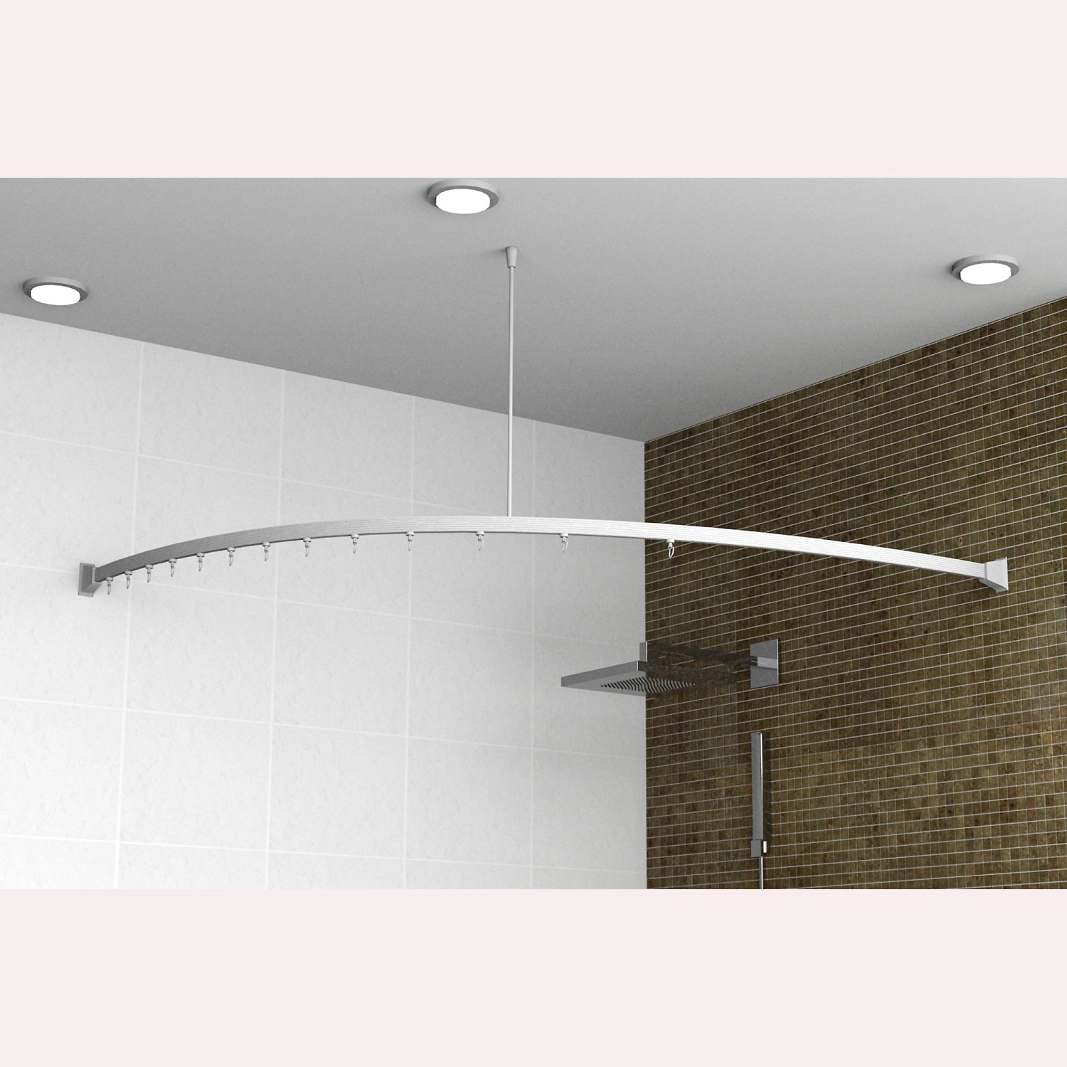 Карниз для штор VERRAN универсальный настенный однорядный 100х3 см