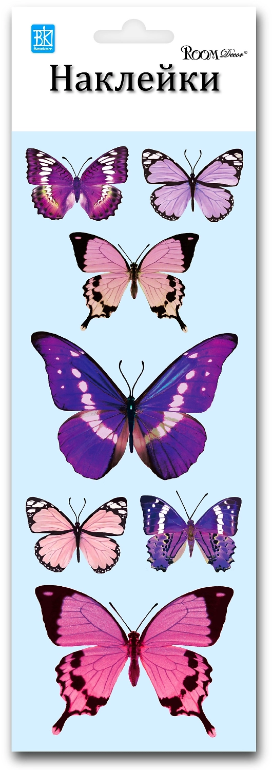 Наклейка декоративная Room Decor 7501 RKA бабочки 10x25 см