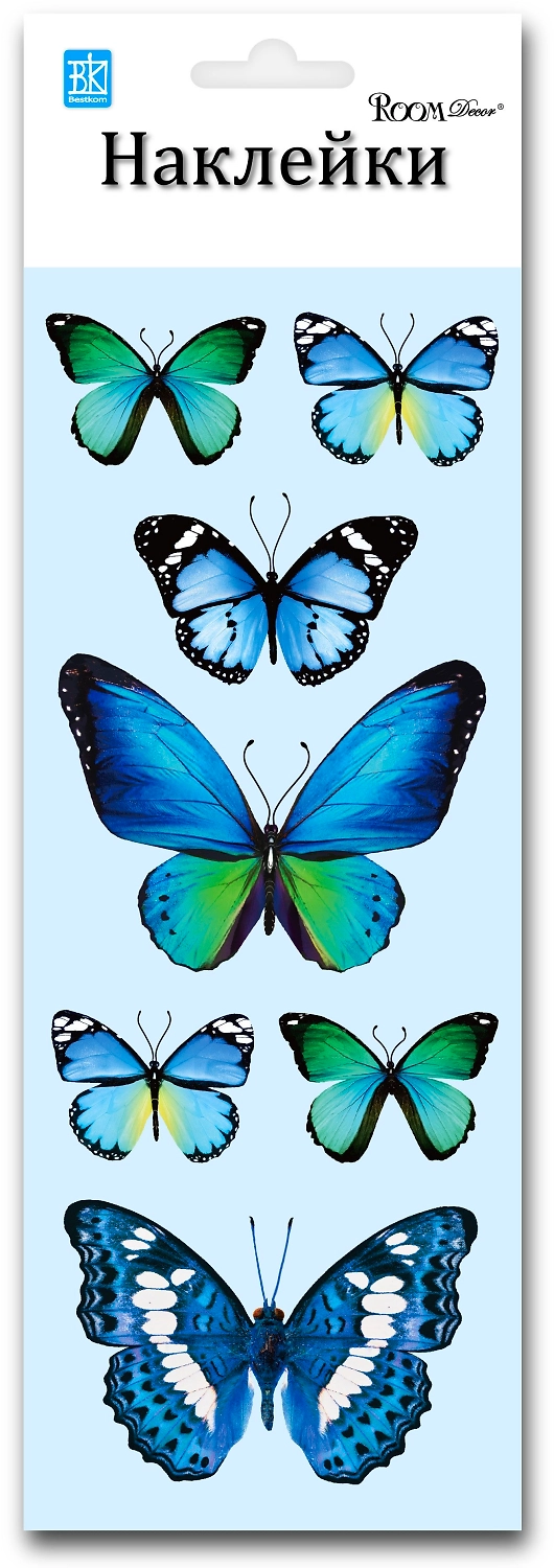 Наклейка декоративная Room Decor 7502 RKA бабочки 10x25 см