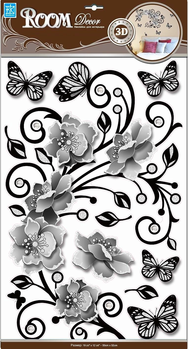 Наклейка декоративная Room Decor 0902 REA фантазия 32x50 см