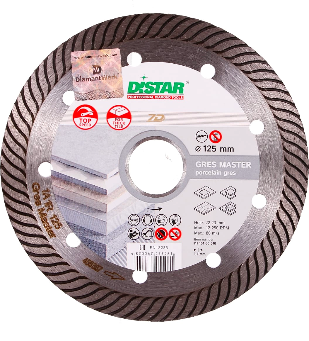 Алмазный отрезной диск Distar Gres Master 125х22,23x1,4 мм
