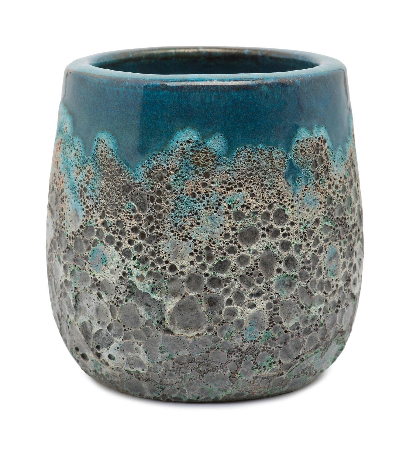 Горшок керамика "Глазурь" лазурный D15 H16