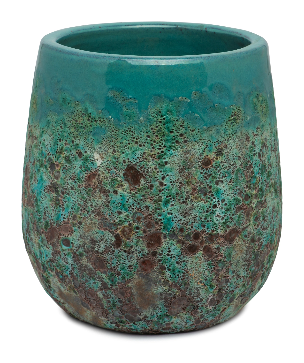 Горшок керамика "Глазурь" зеленый D28 H30