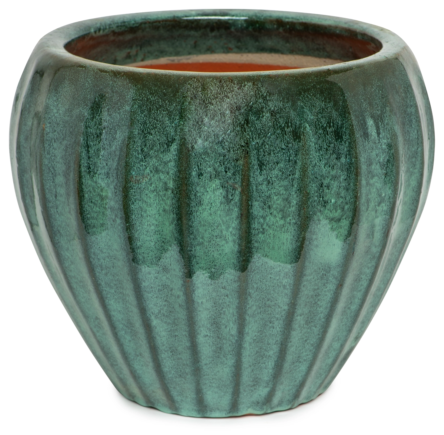 Горшок керамика "Глазурь" зеленый D38 H32