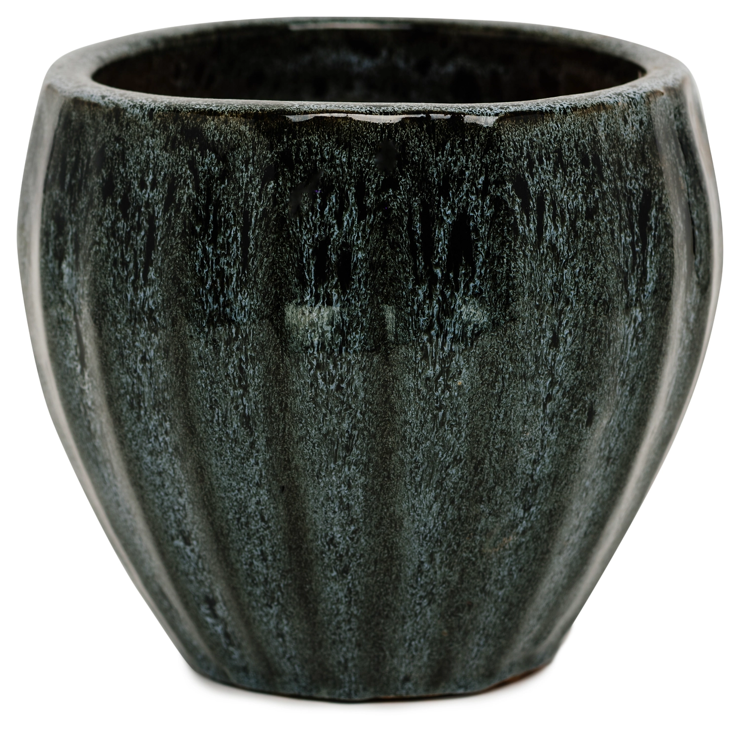 Горшок керамика "Глазурь" черный D24 H22