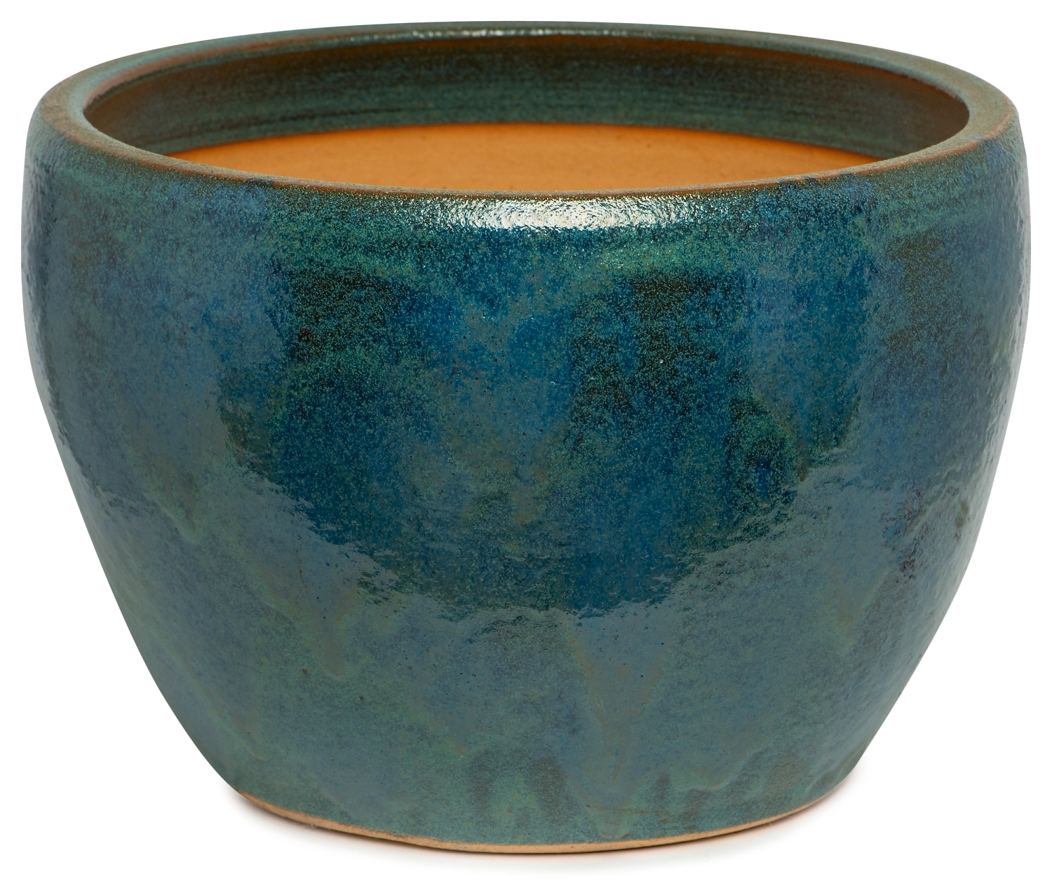 Горшок керамика "Глазурь" синий D42,5 H30