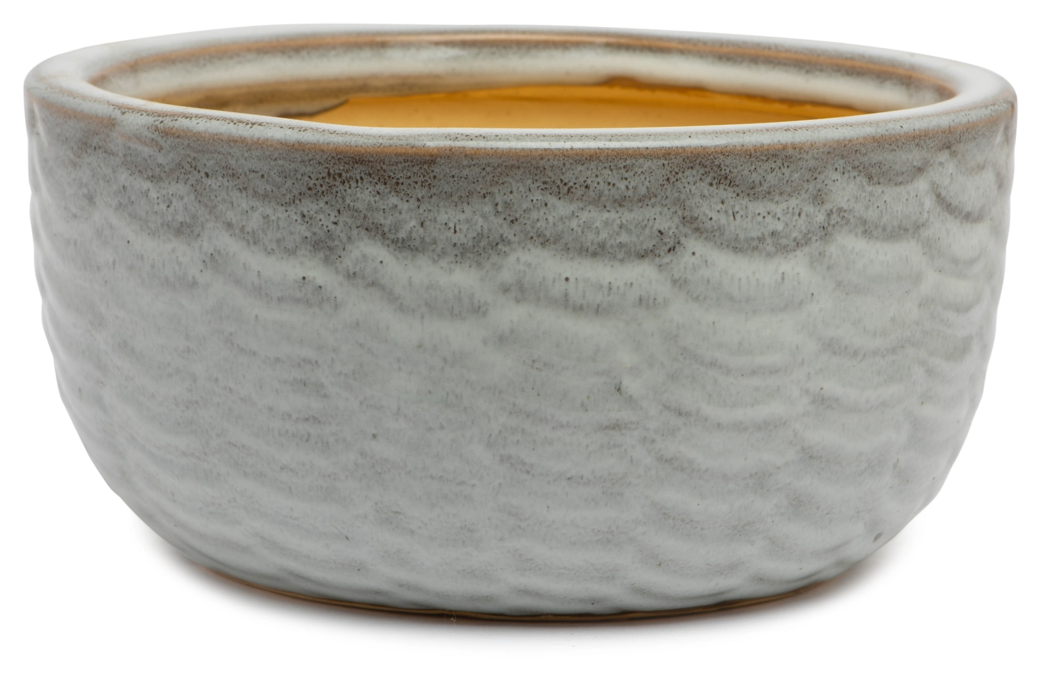 Горшок керамика "Глазурь" светло-серый D21 H10