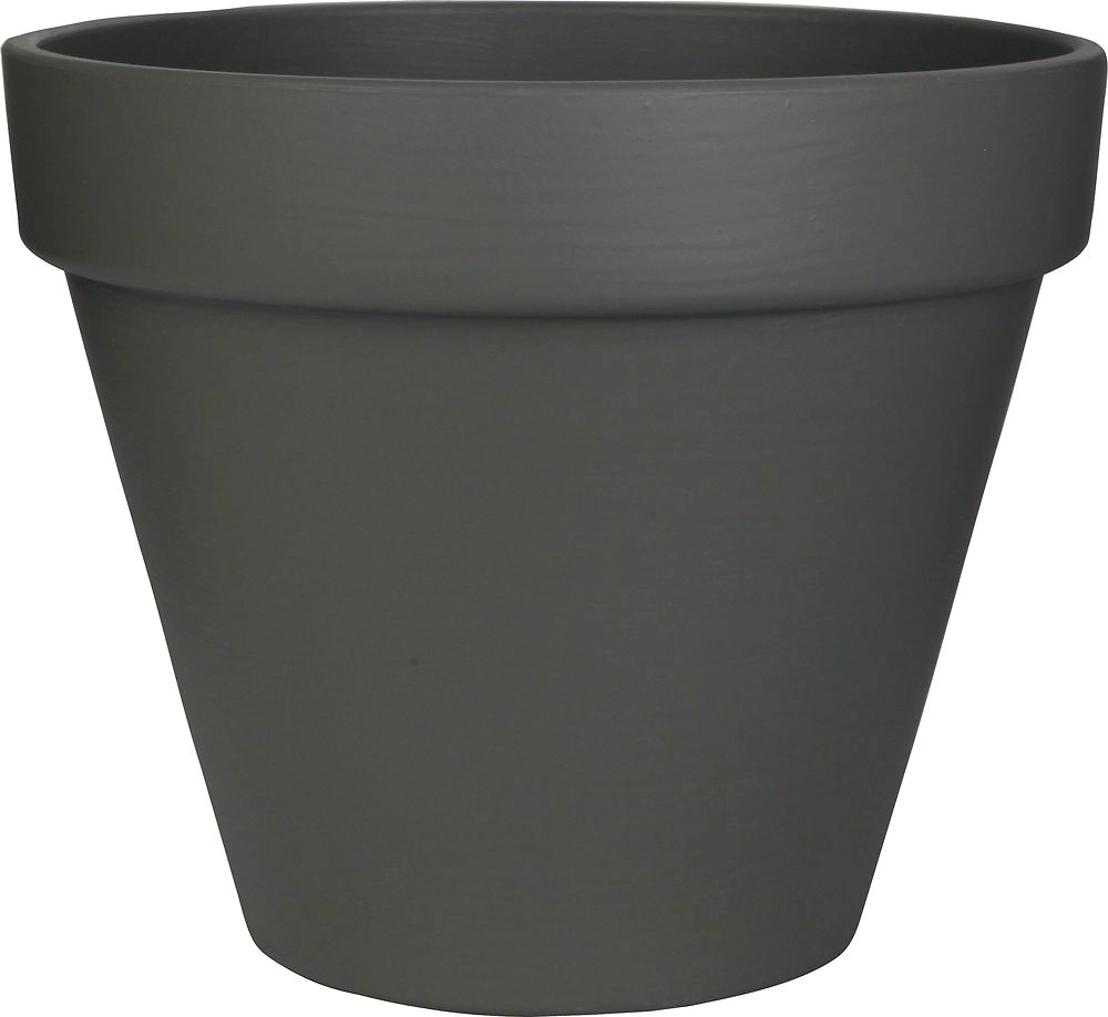 Горшок пластиковый серый D24 H20