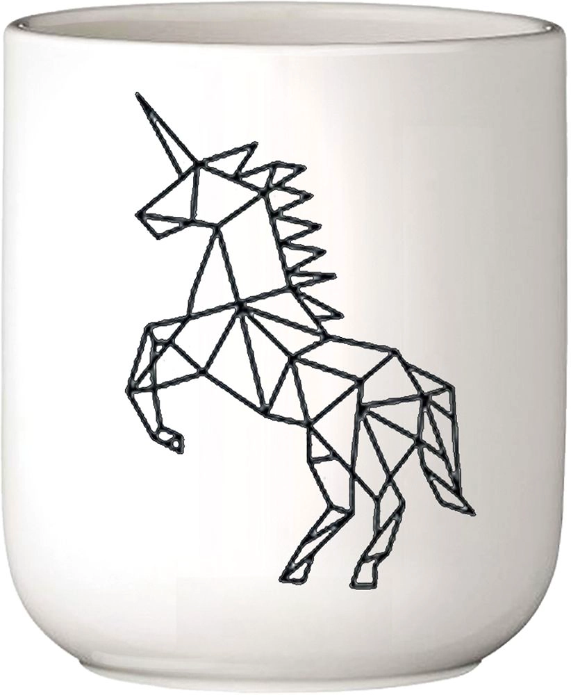 Горшок Единорог керамика белый D7 H7