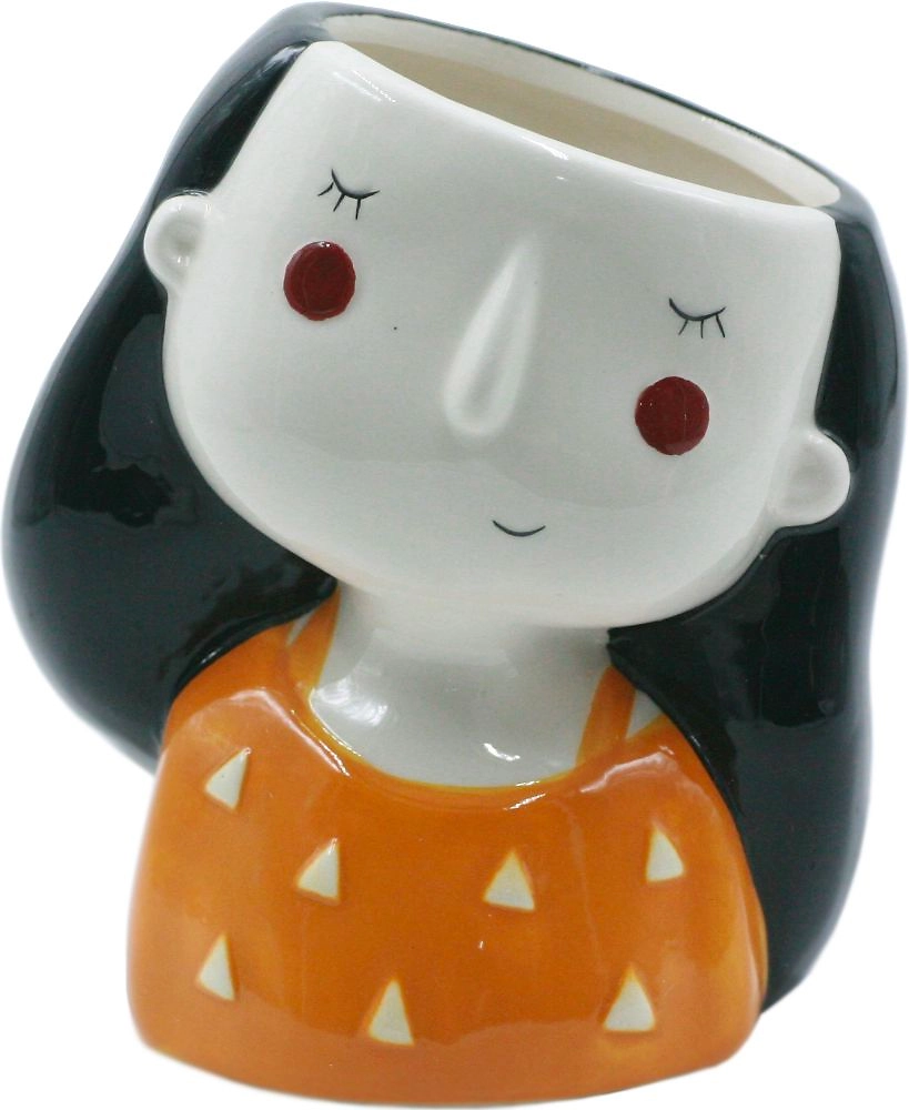 Горшок Девочка керамика D13 H10