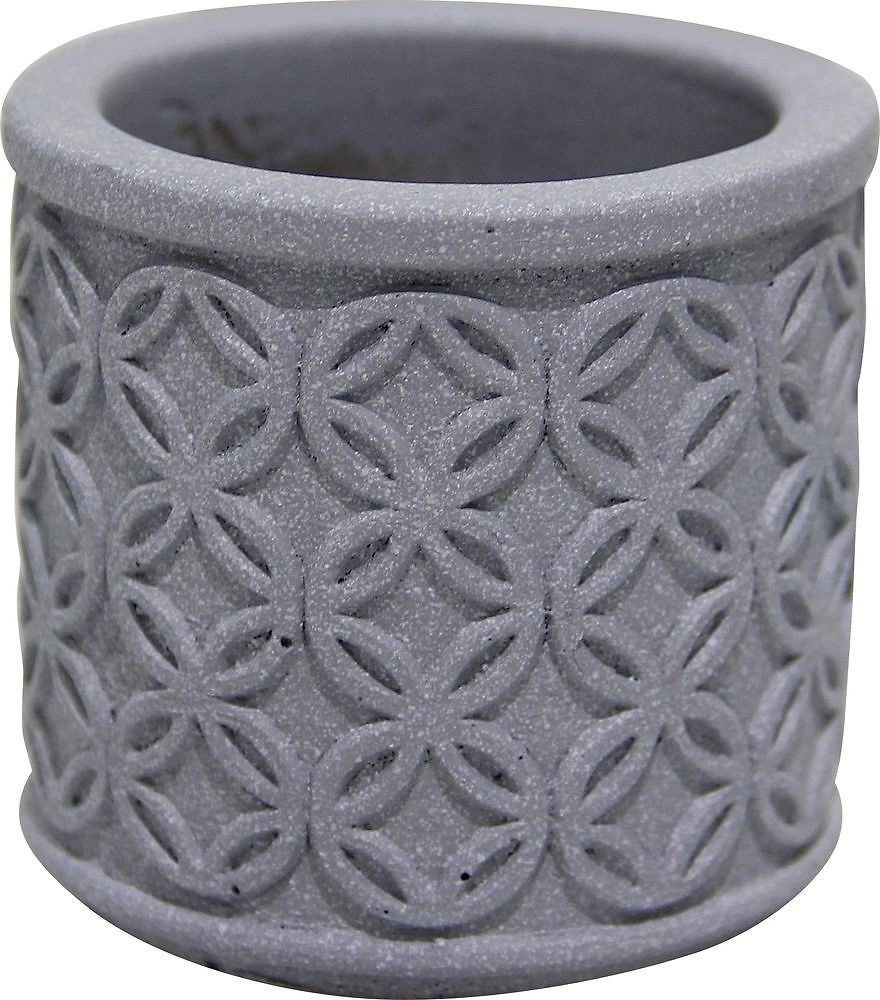Горшок с Суккулентом серый цемент-1 D7 H6