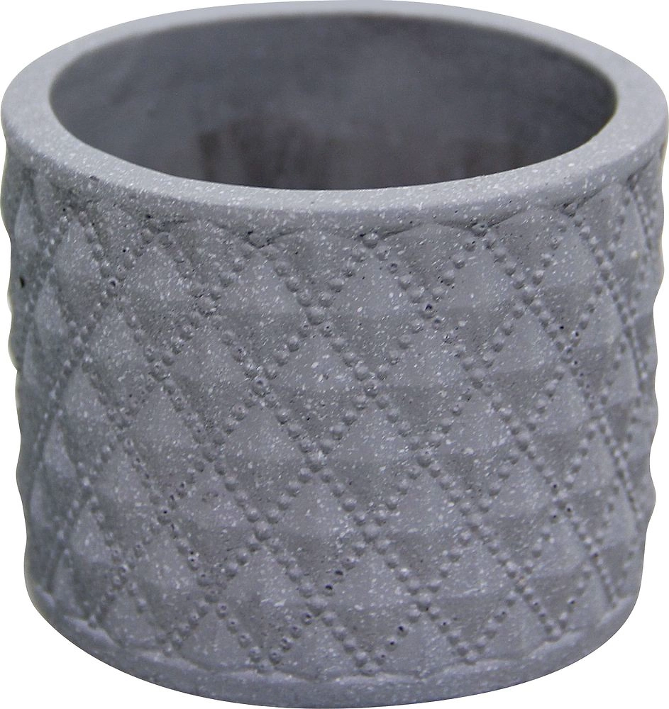 Горшок с Суккулентом серый цемент-4 D7 H6